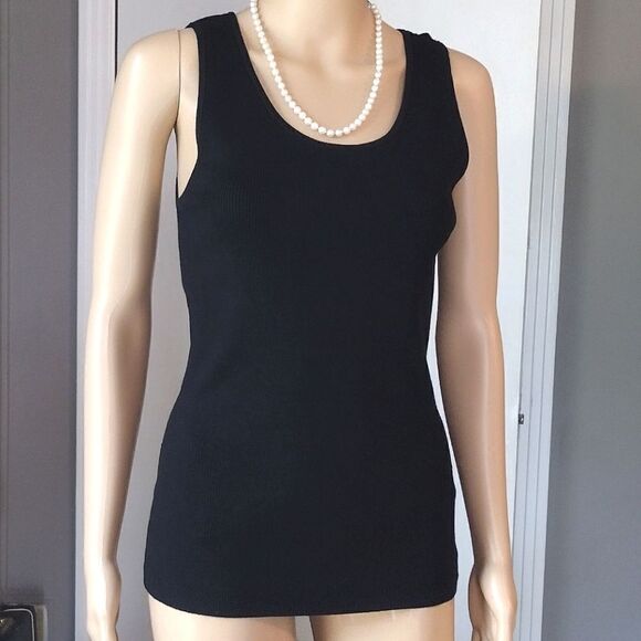 Two Tank Tops, Women's Size XL Josephine Chaus (Black) and Talbots (White) Tanks - Picture 2 of 16